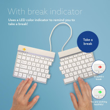 KEYBOARD WRL COMPACT BREAK / BALTI RGOSBUSWLWH R-GO ĮRANKIAI