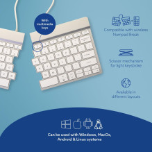 KEYBOARD WRL COMPACT BREAK / BALTI RGOSBUSWLWH R-GO ĮRANKIAI