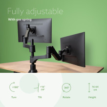 MONITOR ACC ARM CAPARO DUAL / RGOVLCA4TWSI R-GO TOOLS