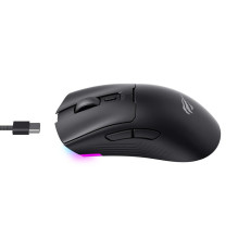 Žaidimų Pelė - Havit MS966WB Belaidė, 7 Mygtukai, USB Type-C, 500mAh, Juoda