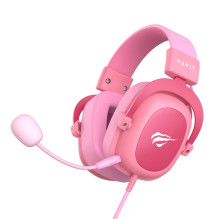 Headphones - Havit H2002d Wired Gaming 1m Cable Microphone 64Ω Impedance Pink Headphones - Havit H2002d Wired Gaming 1m Cable Microphone 64Ω Impedance Pink
