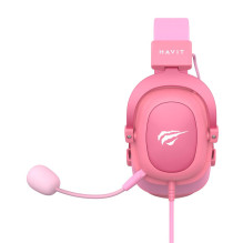 Headphones - Havit H2002d Wired Gaming 1m Cable Microphone 64Ω Impedance Pink Headphones - Havit H2002d Wired Gaming 1m Cable Microphone 64Ω Impedance Pink