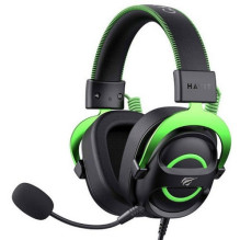 Gaming Headphones - Havit H2002E Wired 2m Cable With Microphone 20-20kHz Impedance 32Ω Black / Green Gaming Headphones - Havit H2002E Wired 2m Cable With Microphone 20-20kHz Impedance 32Ω Black / Green