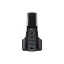 Charger - Havit UCLE004 140W GaN 5-Port Travel EU Black Charger - Havit UCLE004 140W GaN 5-Port Travel EU Black