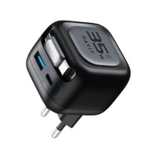 Charger - Havit UC250 A-EU 35W GaN Travel with 0.7m Cable Black Charger - Havit UC250 A-EU 35W GaN Travel with 0.7m Cable Black