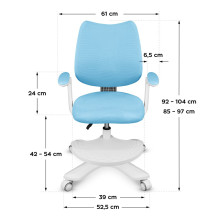 Office chair - MARK ADLER Junior 4.6 Swivel Soft Foam Adjustable Blue