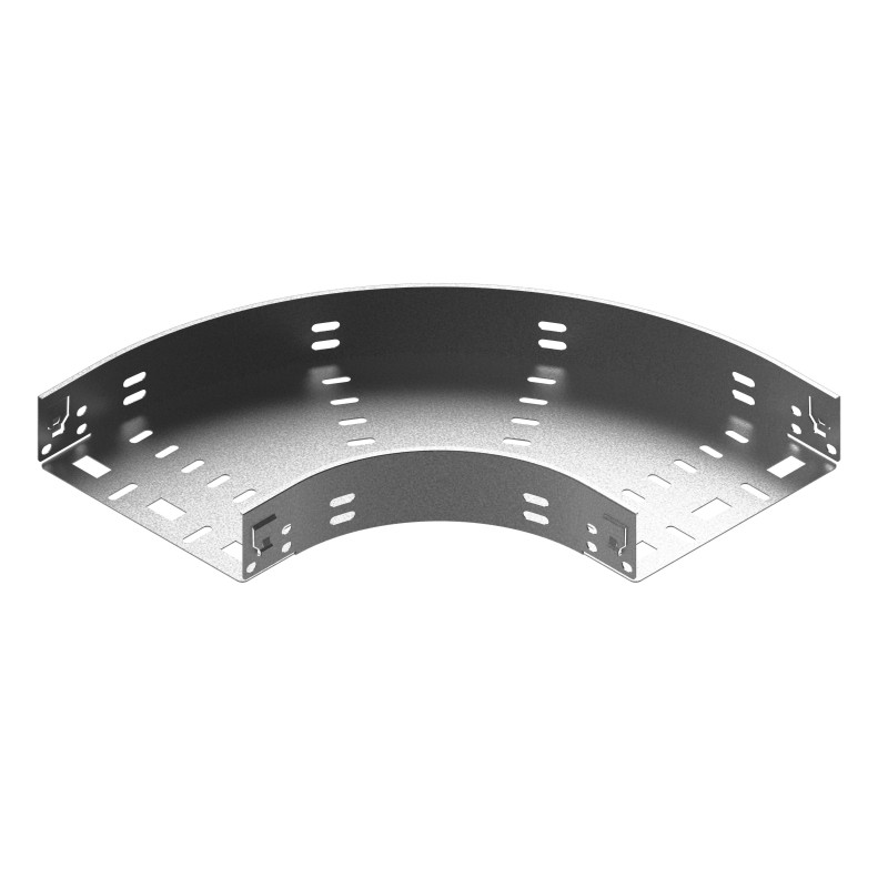 Perforated duct 90° semicircular bend with KLIK system (right / left) BAKS KPFJ500H60