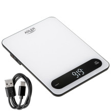 Maisto Svarstyklės - Adler AD 3177wb 10kg Talpa, 1g Tikslumas, USB-C maitinimas - Balta, Juoda