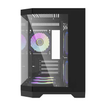 Computer Case - darkFlash Darflash FT418 M-ATX / ITX, 6 ARGB Fans, 3 Tempered Glass Panel, Black Computer Case - darkFlash Darflash FT418 M-ATX / ITX, 6 ARGB Fans, 3 Tempered Glass Panel, Black
