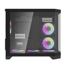 Computer Case - darkFlash Darflash FT418 M-ATX / ITX, 6 ARGB Fans, 3 Tempered Glass Panel, Black Computer Case - darkFlash Darflash FT418 M-ATX / ITX, 6 ARGB Fans, 3 Tempered Glass Panel, Black