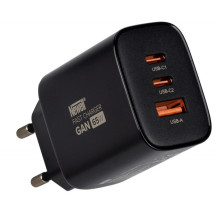 Charger - Newell GaN 65W Charger With 2 USB-C Ports And 1 USB-A Port - Black