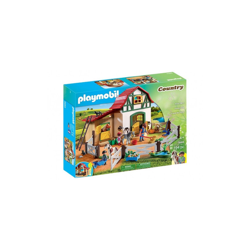 Žaislų Rinkinys - Playmobil 5684 Pony Farm with Stables and Accessories for 3 Ponies, Multicolor