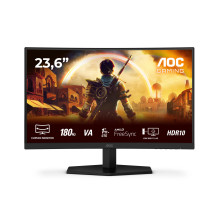LCD monitorius, AOC, 23,6 colio, 1920 x 1080 pikselių, „Full HD“, natūralus kraštinių santykis 16:9, LED, išlenktas, C24