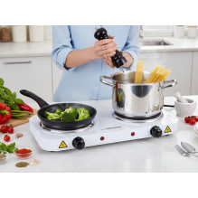 Esperanza EKH010W Adjustable electric cooker, 2 heating fields, white