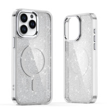 Blizgantis „MagSafe“ dėklas, suderinamas su „iPhone 17 Pro Max“ – pusiau permatomas
