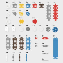 Constructor - Marioinex Mini Waffle Building Blocks (140 pcs., various colors) Constructor - Marioinex Mini Waffle Building Blocks (140 pcs., various colors)