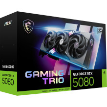 Vaizdo plokštė, MSI, NVIDIA GeForce RTX 5080, 16 GB, GDDR7, 256 bitai, PCIE 5.0 16x, dviejų lizdų ventiliatorius, 1xHDMI