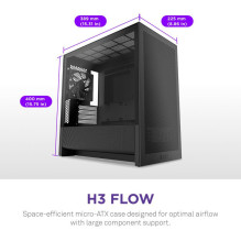 Case, NZXT, micro ATX / Mini-ITX, Black, Midi Tower, PC, CC-H31FB-01