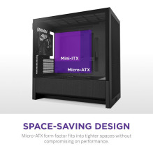 Case, NZXT, micro ATX / Mini-ITX, Black, Midi Tower, PC, CC-H31FB-01