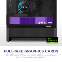 Korpusas, NZXT, micro ATX / Mini-ITX, juodas, Midi Tower, PC, CC-H31FB-01