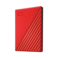 External HDD, WESTERN DIGITAL, My Passport, 4TB, USB 2.0, USB 3.0, USB 3.2, Colour Red, WDBPKJ0040BRD-WESN