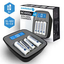 NC-1000M v2 viedais USB-C lādētājs Ni-MH (AA, AAA), ietilpības mērīšana, atjaunošana