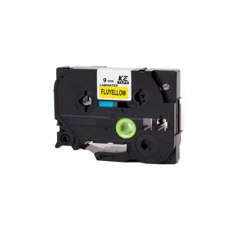 Analog tape Brother TZe-C21 9mm (Black / Fluo Yellow)