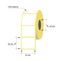 Lipnios termo etiketės Vellum 52x40mm / 40, 1000vnt.