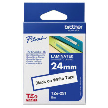OEM Brother TZE-251 Black on White, 24mm x 8m