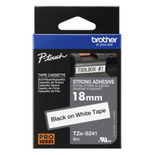 OEM juostelė Brother TZES241 18 BLACK ON WHITE
