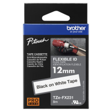 OEM Brother TZE-FX231 Black on White, 12mm x 8m OEM Brother TZE-FX231 Black on White, 12mm x 8m
