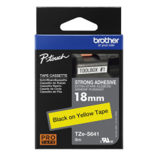 Brother Ribbon TZE-S641 / TZES641 Black on Yellow Brother Ribbon TZE-S641 / TZES641 Black on Yellow