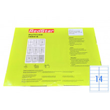 RedStar Adhesive Paper A4, 14 labels, 100 sheets RedStar Adhesive Paper A4, 14 labels, 100 sheets