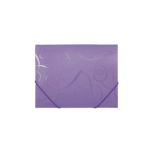 Forpus Barocco elasticated folder, A4, plastic, purple Forpus Barocco elasticated folder, A4, plastic, purple