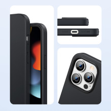 Ugreen Protective Silicone Case guminis lankstus silikoninis dėklo dangtelis iPhone 13 Pro juodas