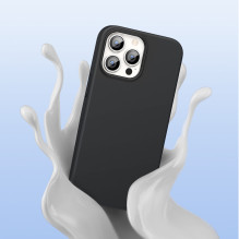 Ugreen Protective Silicone Case guminis lankstus silikoninis dėklo dangtelis iPhone 13 Pro juodas