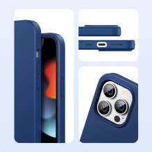 Ugreen Protective Silicone Case guminis lankstus silikoninis dėklo dangtelis skirtas iPhone 13 Pro mėlynas