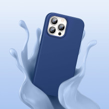 Ugreen Protective Silicone Case guminis lankstus silikoninis dėklo dangtelis skirtas iPhone 13 Pro mėlynas