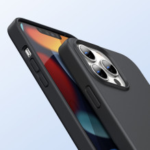 Ugreen Protective Silicone Case guminis lankstus silikoninis dėklo dangtelis iPhone 13 Pro Max juodas