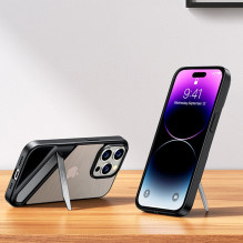 Ugreen LP635 Kickstand apsauginis dėklas kietas dangtelis su geliniu rėmeliu ir įmontuotu stovu, skirtas iPhone 14 Pro B