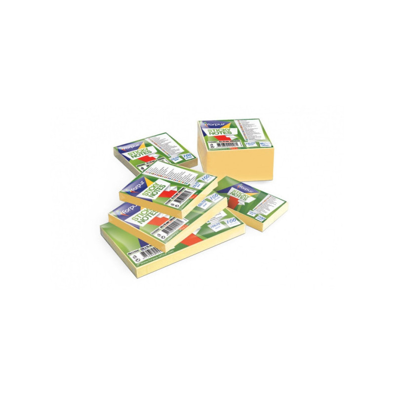 Sticky notes Forpus, 75x75mm, yellow (1x100pcs.)