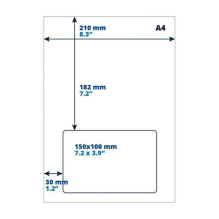 RedStar Lipnus Popierius A4, return label, PostNL, 100mm x 150mm