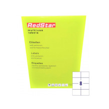 RedStar Adhesive Paper A4, 8 labels, 100 sheets