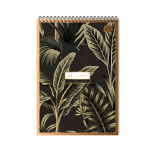 Notebook with spiral binding Metalic Satin Gold A6, 100 sheets
