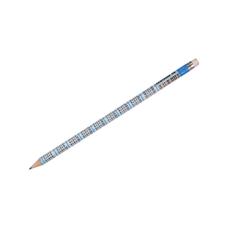 Centrum pencil with eraser, multiplication table