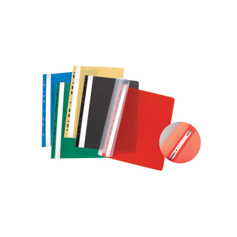 Perforated binder with transparent cover Forpus Premium, A4, Black