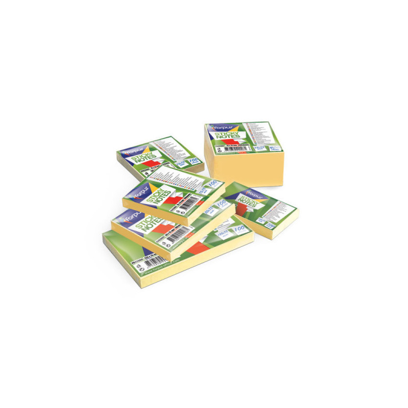 Sticky notes Forpus, 50x75mm, yellow (1x100pcs.)