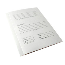 SMLT folder, archival, A4 4cm, 300 g., with 2 drawstrings, with print, white, cardboard