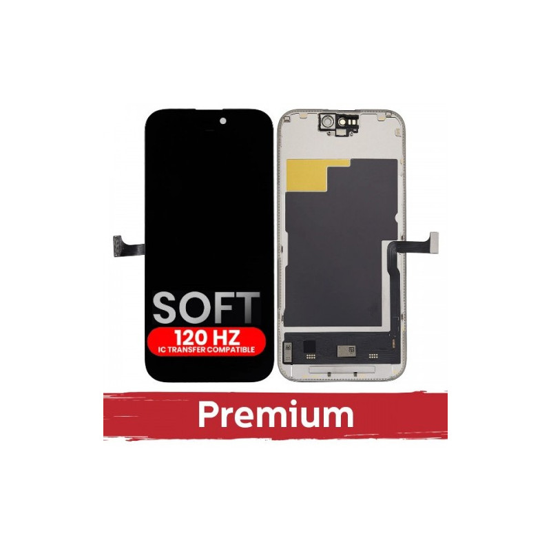 Ekranas skirtas iPhone 15 Pro juodas (SOFT OLED / Stable 120Hz / Premium) *Self-Diagnosable*