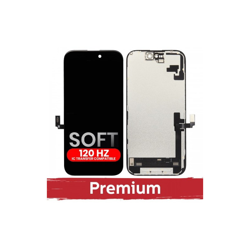 Ekranas skirtas iPhone 16 juodas (SOFT OLED / Stable 120Hz / Premium) *Self-Diagnosable*
